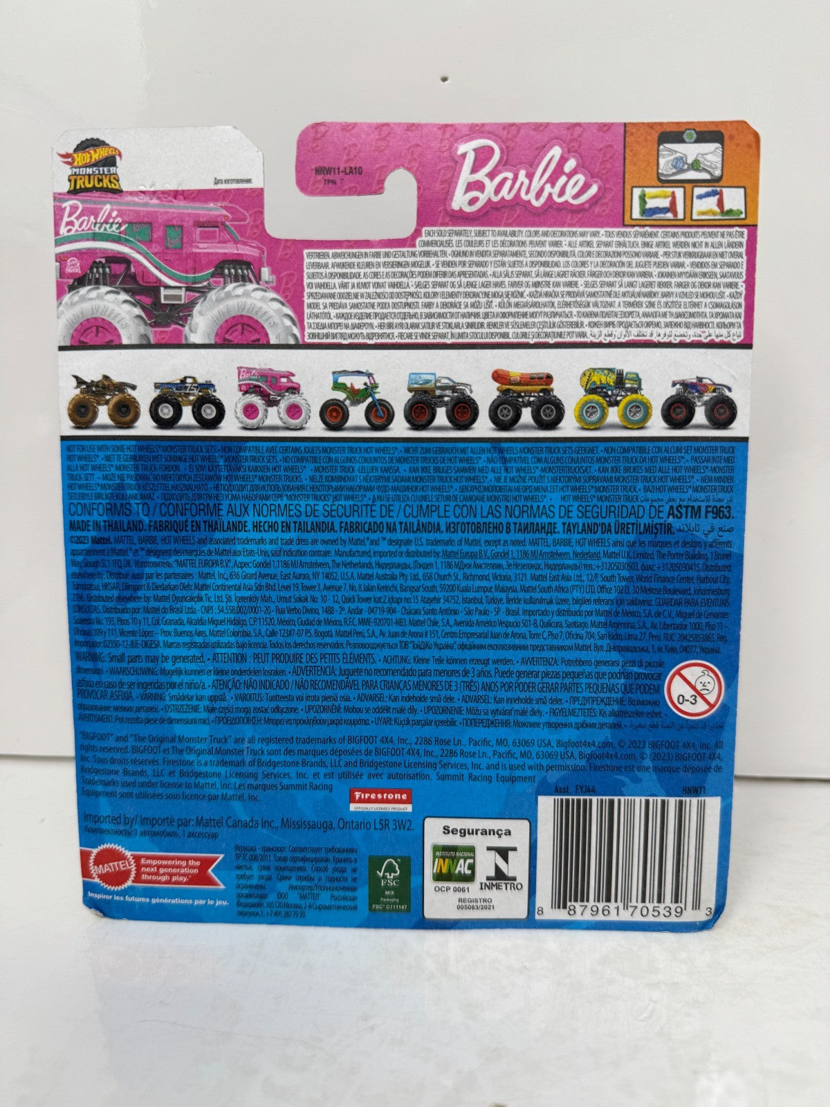 Hot Wheels Monster Trucks Barbie Ultimate Camper 1:64 Diecast
