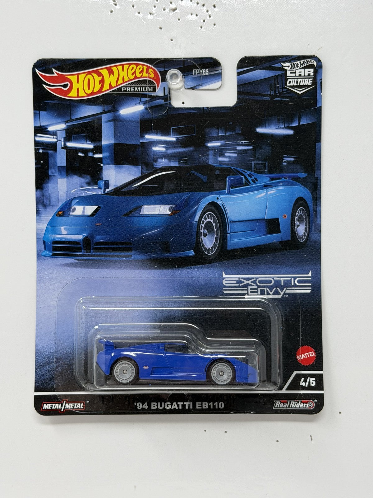 Hot Wheels Premium Exotic Envy 1994 Bugatti EB110 1:64 Diecast
