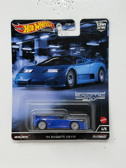 Hot Wheels Premium Exotic Envy 1994 Bugatti EB110 1:64 Diecast