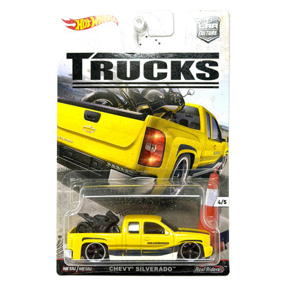Hot Wheels Trucks Chevy Silverado 1:64 Diecast Real Riders