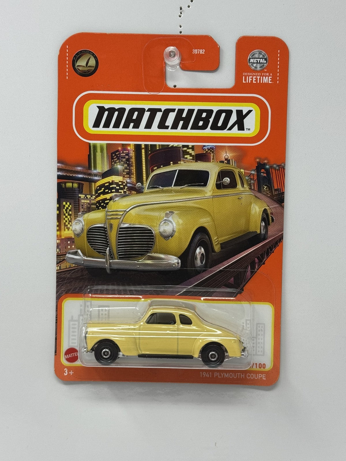 Matchbox 1941 Plymouth Coupe 1:64 Diecast Yellow