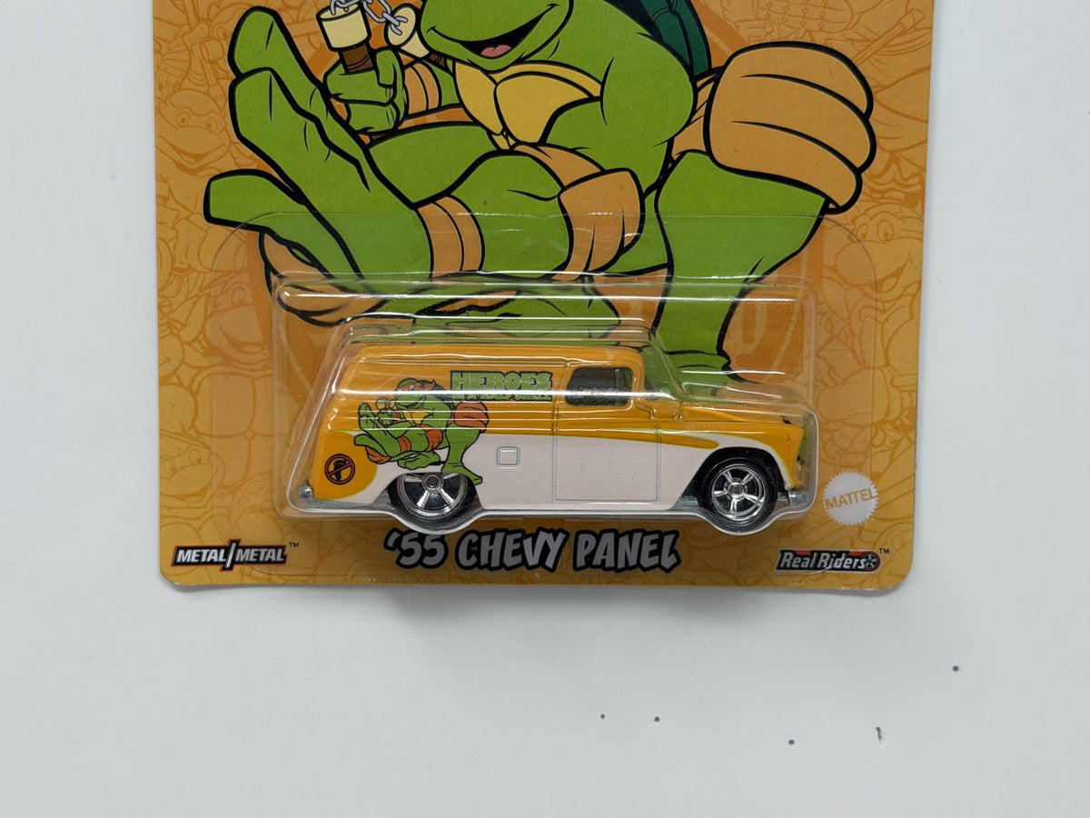 Hot Wheels Teenage Mutant Ninja Turtles Michelangelo 55 Chevy Panel 1:64 Diecast