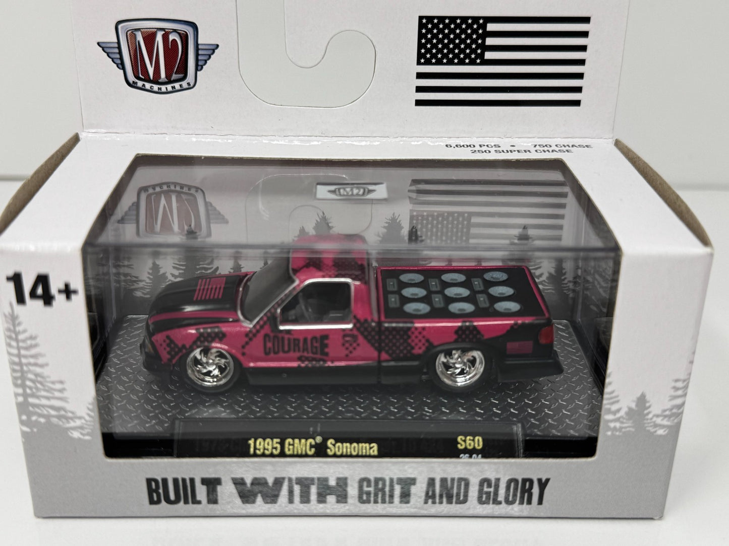 M2 Machines Built With Grit And Glory 1995 GMC Sonoma 1:64 Diecast
