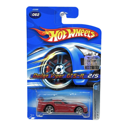 Hot Wheels Mopar Madness Dodge Viper GTS-R Red 1:64 Diecast Factory Sealed