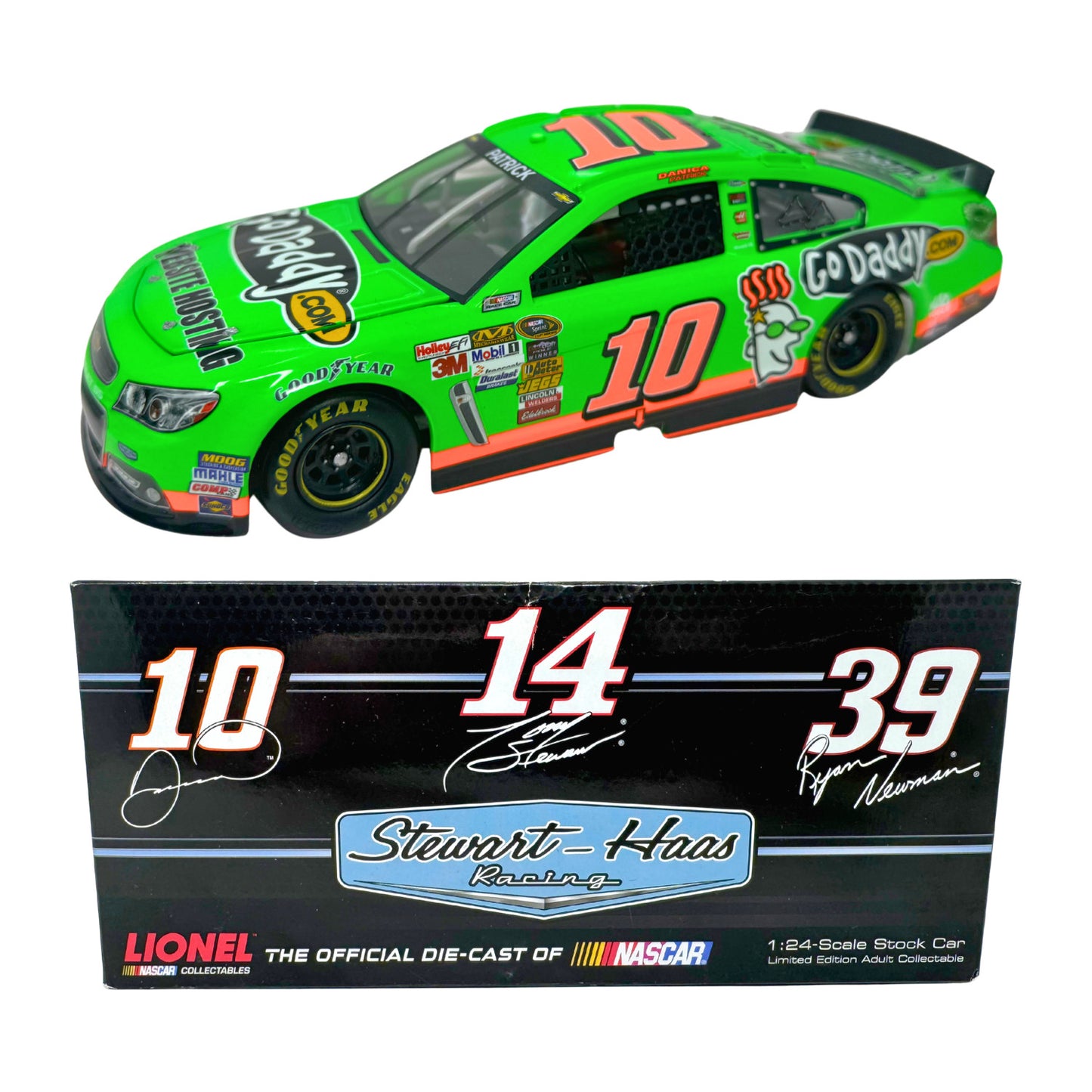 Lionel NASCAR #10 Danica Patrick GoDaddy 2013 Daytona Pole Winner 1:24 Diecast