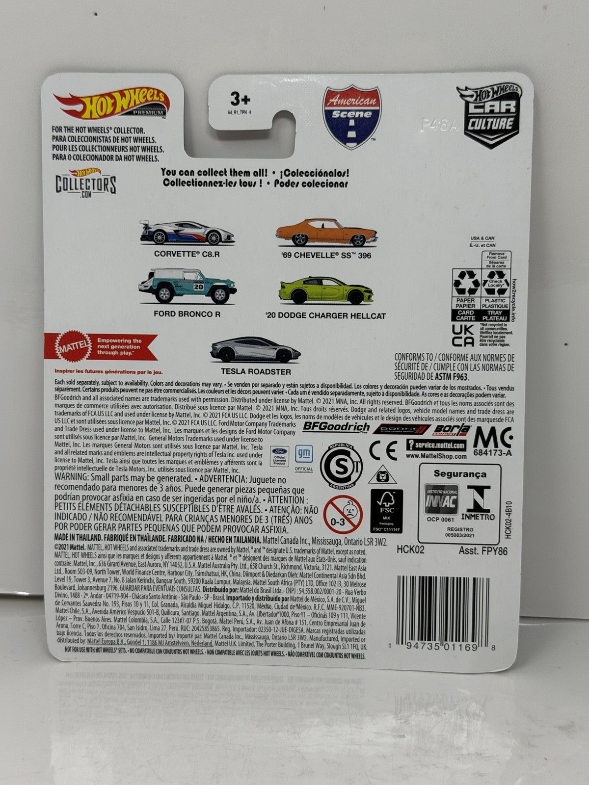 Hot Wheels Premium American Scene Tesla Roadster 1:64 Diecast