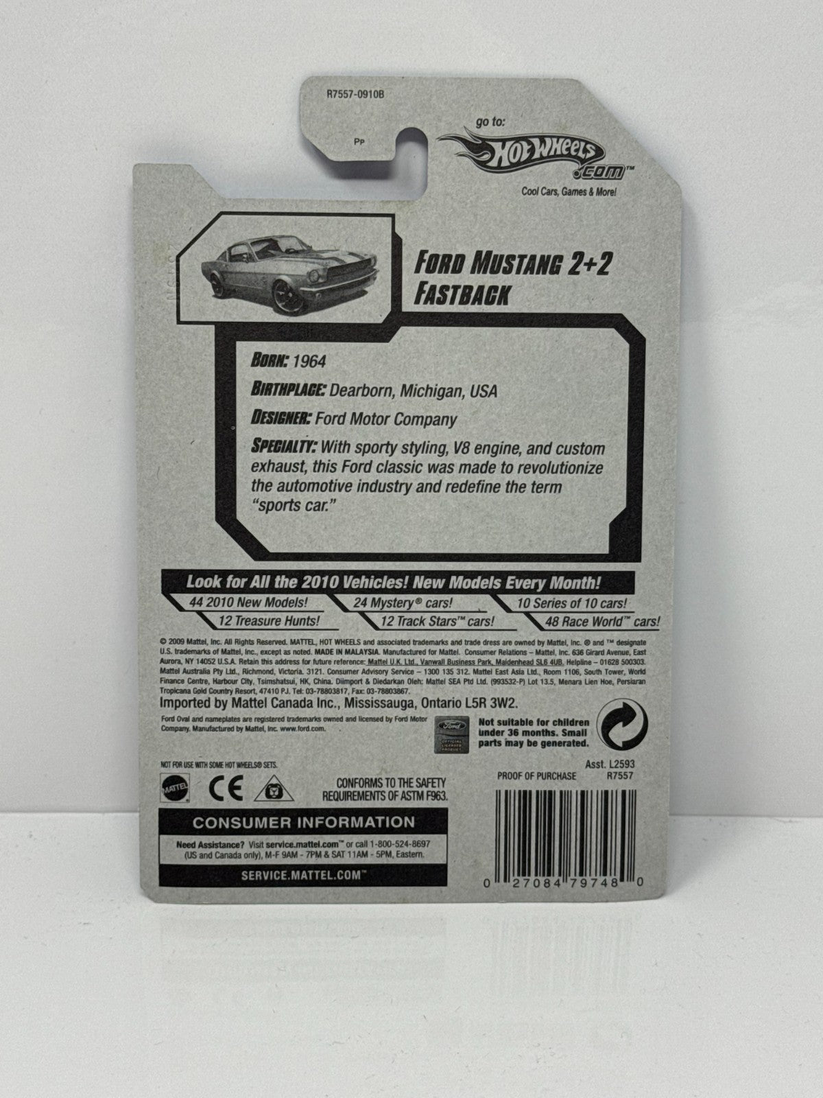 Hot Wheels Faster Than Ever Ford Mustang Fastback 1:64 Diecast Factory Sealed
