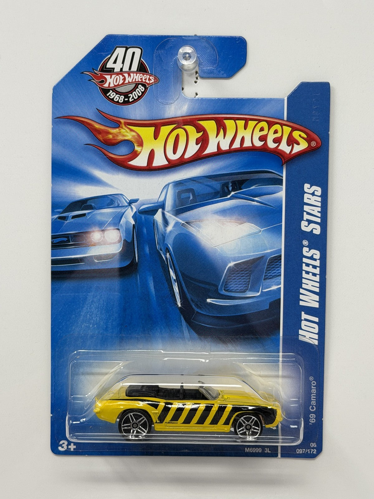 Hot Wheels Hot Wheels Stars 1969 Chevrolet Camaro 1:64 Diecast Yellow