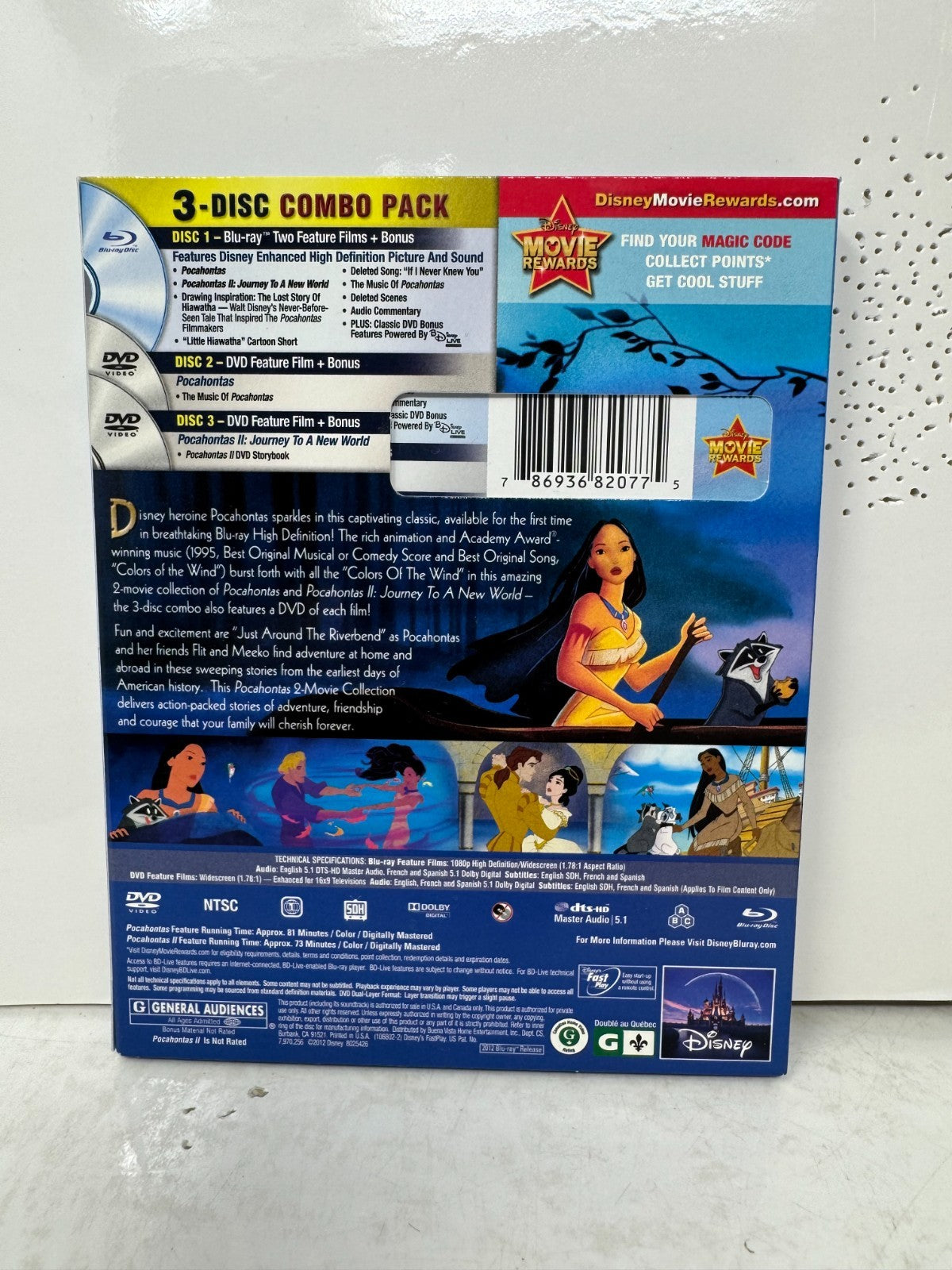 Pocahontas (Blu-ray) Disney Animated 2-Movie Collection Set