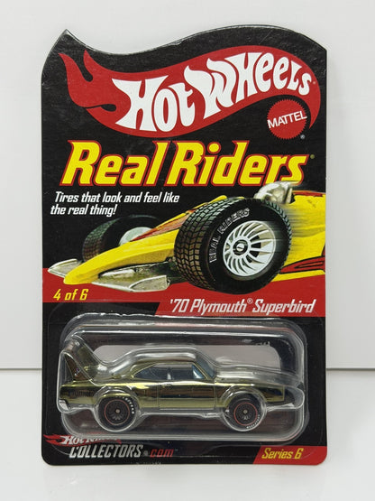 Hot Wheels Real Riders Series 6 1970 Plymouth Superbird 1:64 Diecast Green