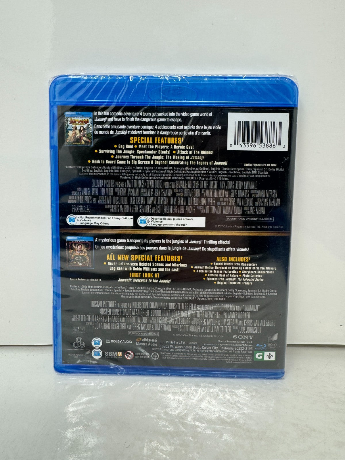 Jumanji Welcome to the Jungle (Blu-ray) Dwayne Johnson Adventure New & Sealed!!!
