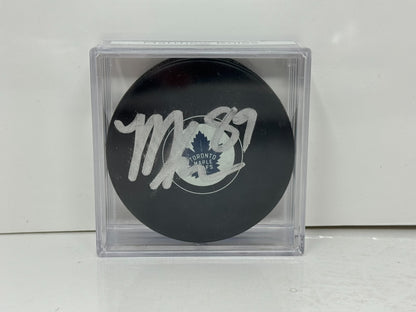 Matthew Knies Toronto Maple Leafs Signed NHL Autograph Puck Silver Auto