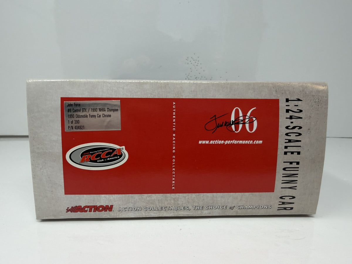 Action NHRA Historical John Force 1990 Oldsmobile Chrome 1 of 390 1:24 Diecast