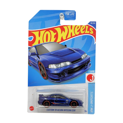 Hot Wheels J-Imports Custom 2001 Acura Integra GSR 1:64 Diecast Blue