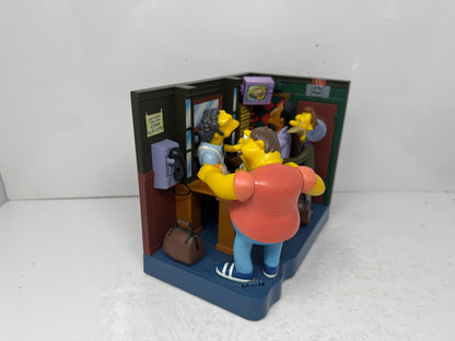 Simpsons World of Springfield Moe’s Tavern Regulars Set Playmates Diorama