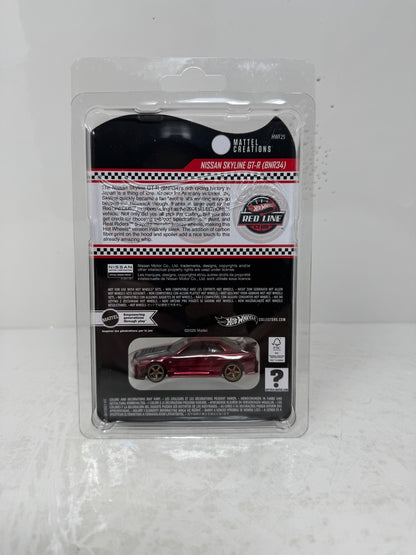 Hot Wheels RLC Red Line Club Nissan Skyline GTR (BNR34) 1:64 Diecast Red