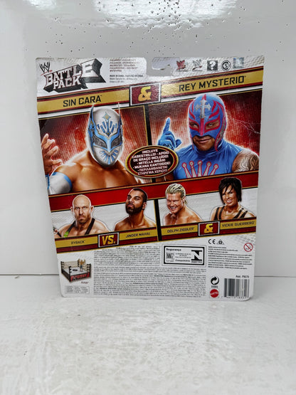 WWE Battle Pack Sin Cara vs Rey Mysterio Wrestling Figures Mattel