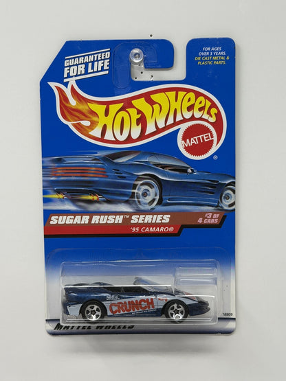 Hot Wheels Sugar Rush 1995 Chevrolet Camaro Convertible Crunch 1:64 Diecast Blue
