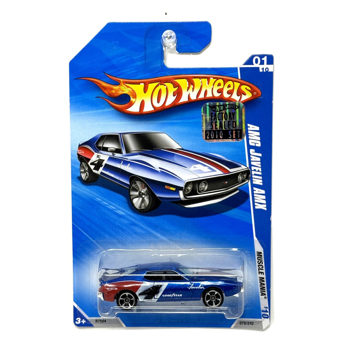 Hot Wheels Muscle Mania AMC Javelin AMX 1:64 Diecast Factory Sealed Blue
