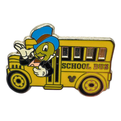 DLR Disney Jiminy Cricket School Bus Hidden Mickey Trading Pin DC1S3