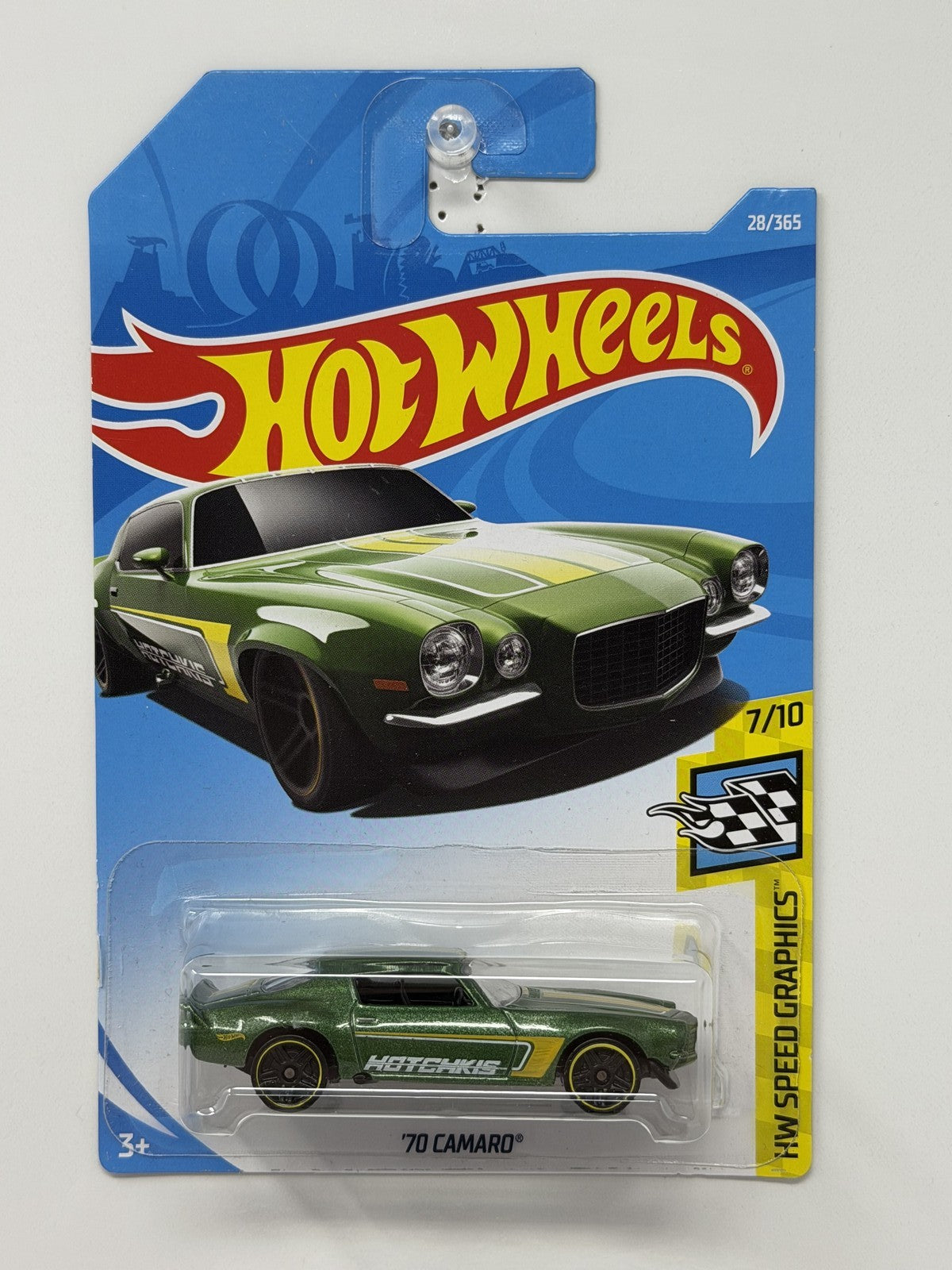 Hot Wheels HW Speed Graphics 1970 Chevrolet Camaro 1:64 Diecast Green