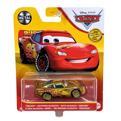 Disney Pixar Cars Golden Lightning McQueen Rust-Eze Edition 1:55 Diecast