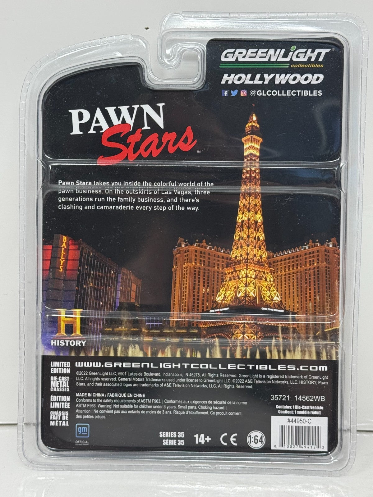 Greenlight Hollywood Pawn Stars 1969 Chevrolet Camaro 1:64 Diecast