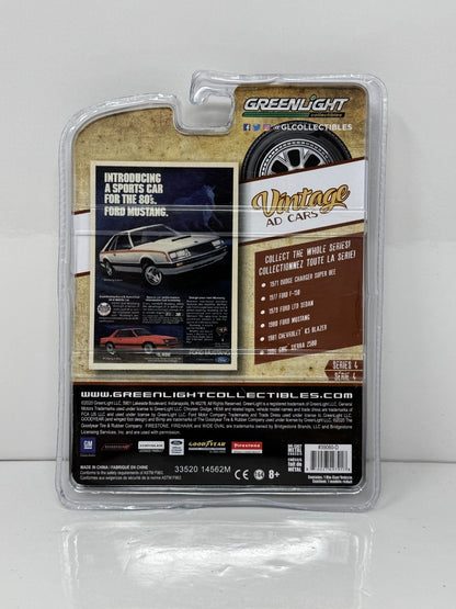 Greenlight Vintage Ad Cars 1980 Ford Mustang 1:64 Diecast