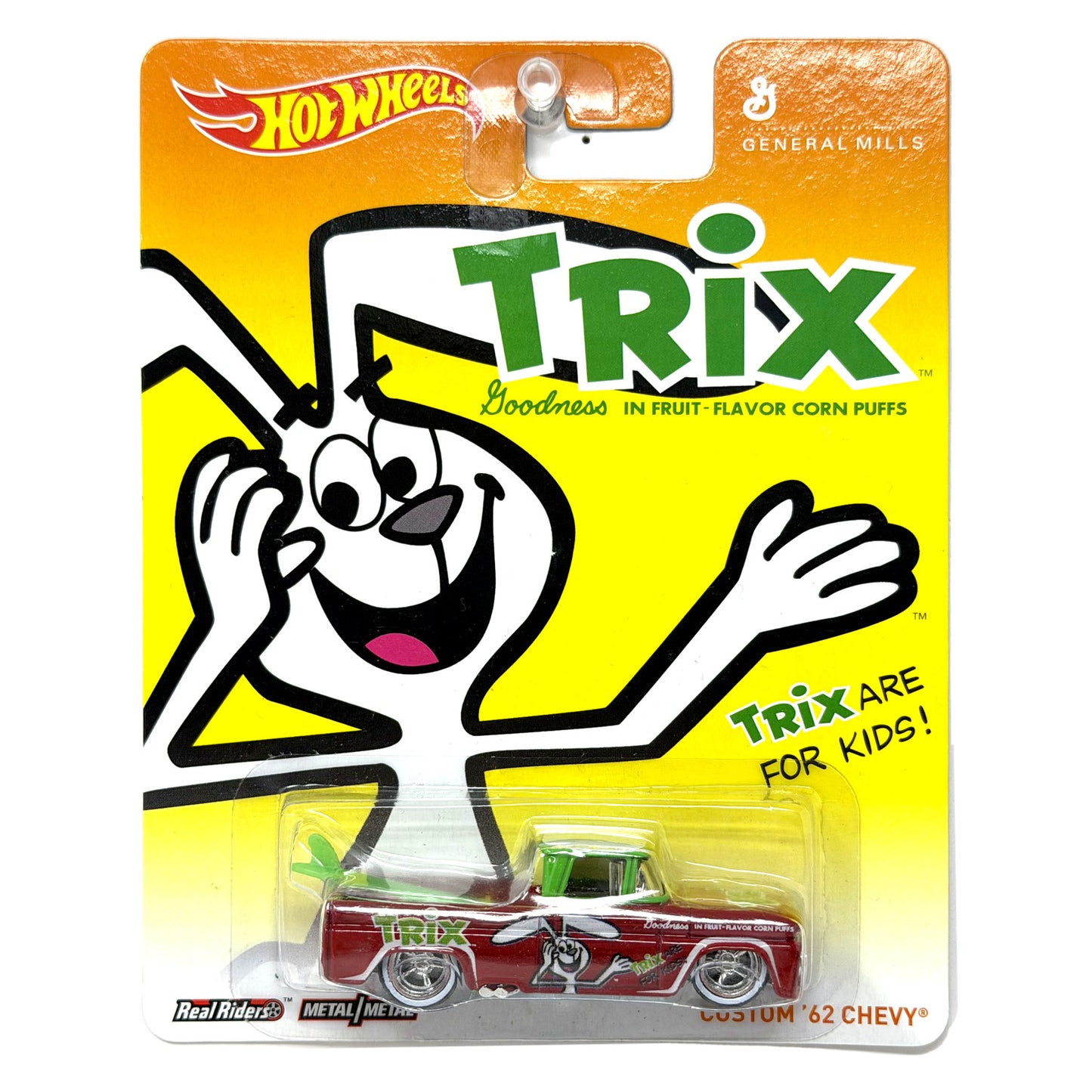 Hot Wheels General Mills Trix Custom 1962 Chevy 1:64 Diecast Real Riders