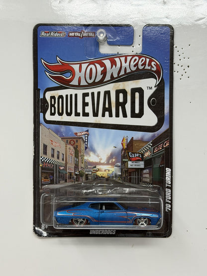 Hot Wheels Boulevard 1970 Ford Torino 1:64 Diecast Real Riders