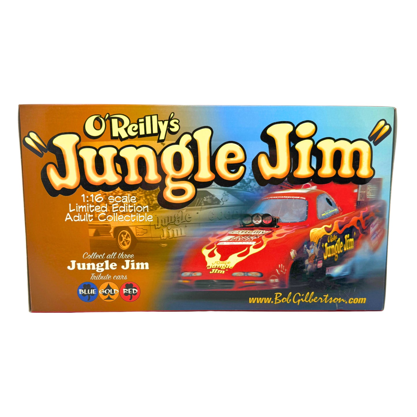 Milestone Bob Gilbertson NHRA Jungle Jim Tribute Blue Funny Car 1:16 Scale