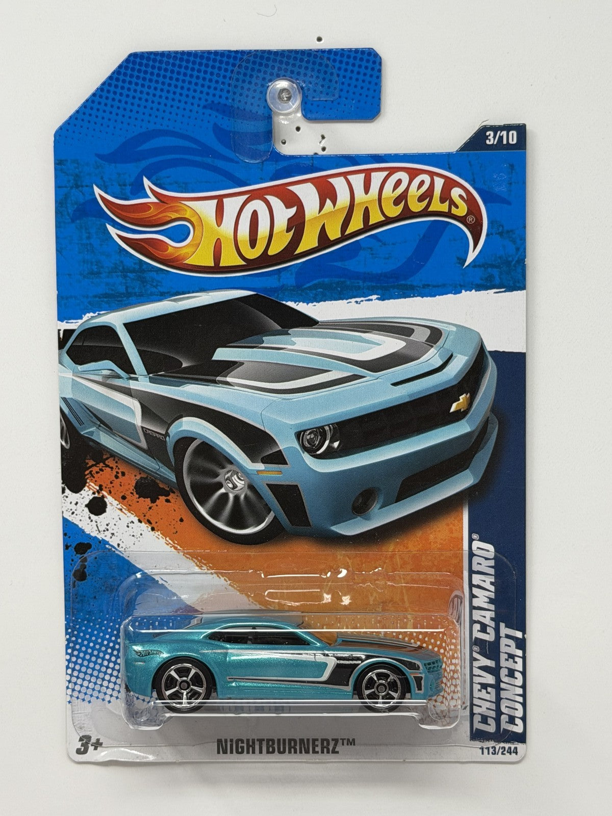 Hot Wheels Nightburnerz Chevrolet Camaro Concept 1:64 Diecast Blue