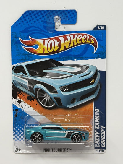 Hot Wheels Nightburnerz Chevrolet Camaro Concept 1:64 Diecast Blue