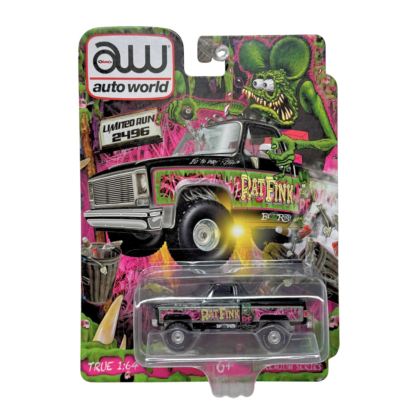Auto World Rat Fink Chevrolet Silverado Premium Series 1:64 Diecast