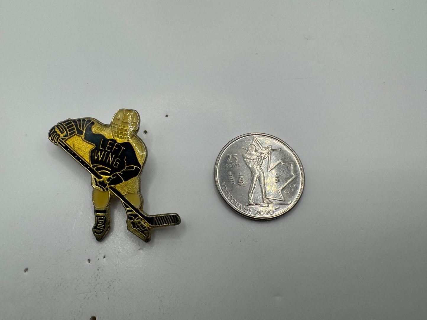 Left Wing Player NHL Hockey Lapel Pin