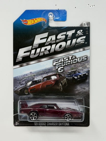 Hot Wheels Fast & Furious 6 1969 Dodge Charger Daytona 1:64 Diecast Burgundy