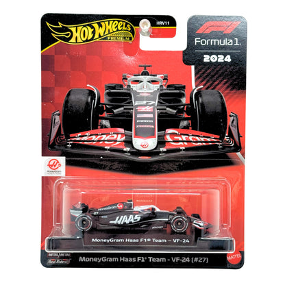 Hot Wheels Premium Formula 1 MoneyGram Haas F1 Team VF-24 #27 1:64 Diecast