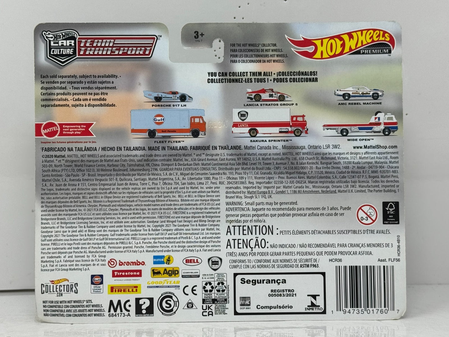 Hot Wheels Premium Team Transport #41 Porsche 917 LH & Fleet Flyer 164 Diecast