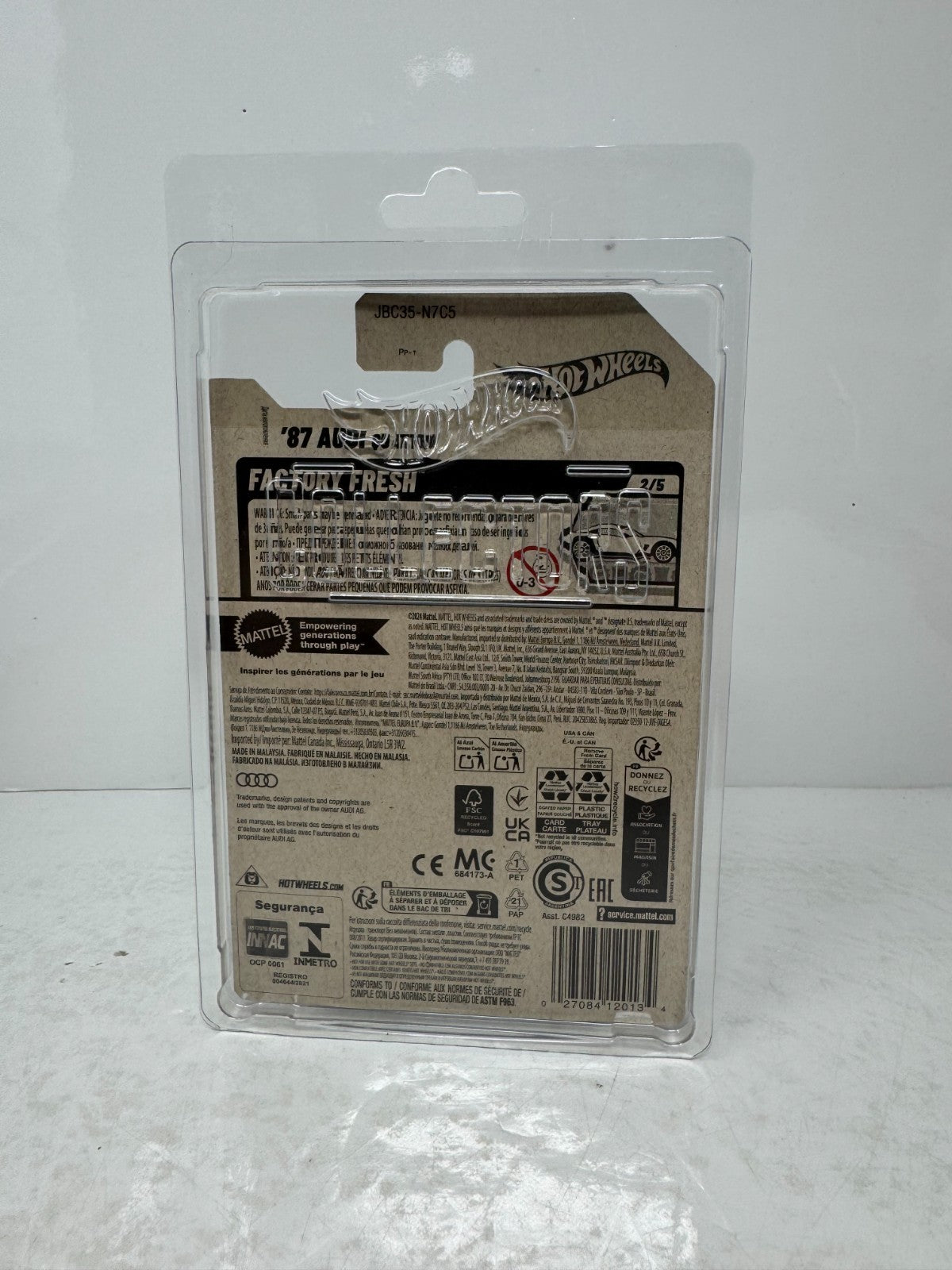 Hot Wheels Factory Fresh Super Treasure Hunt 1987 Audi Quattro 1:64 Diecast