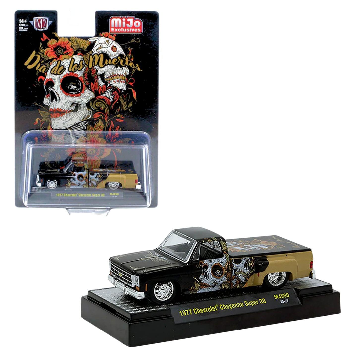 M2 Machines Dia de los Muertos 1977 Chevrolet Cheyenne Super 30 1:64 Diecast