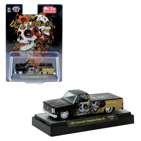 M2 Machines Dia de los Muertos 1977 Chevrolet Cheyenne Super 30 1:64 Diecast