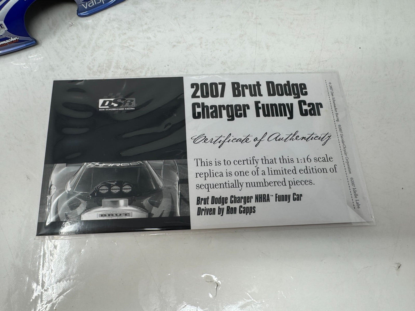 Milestone Ron Capps NHRA Brut Revolution Dodge Charger Funny Car 1:16 Scale