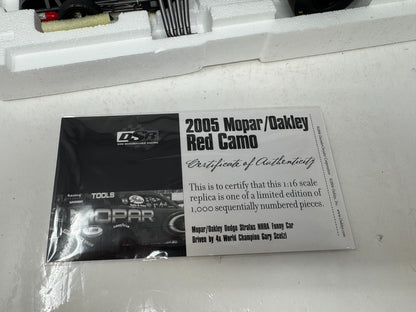 Milestone Gary Scelzi NHRA Oakley Red Camo Dodge Stratus Funny Car 1:16 Scale