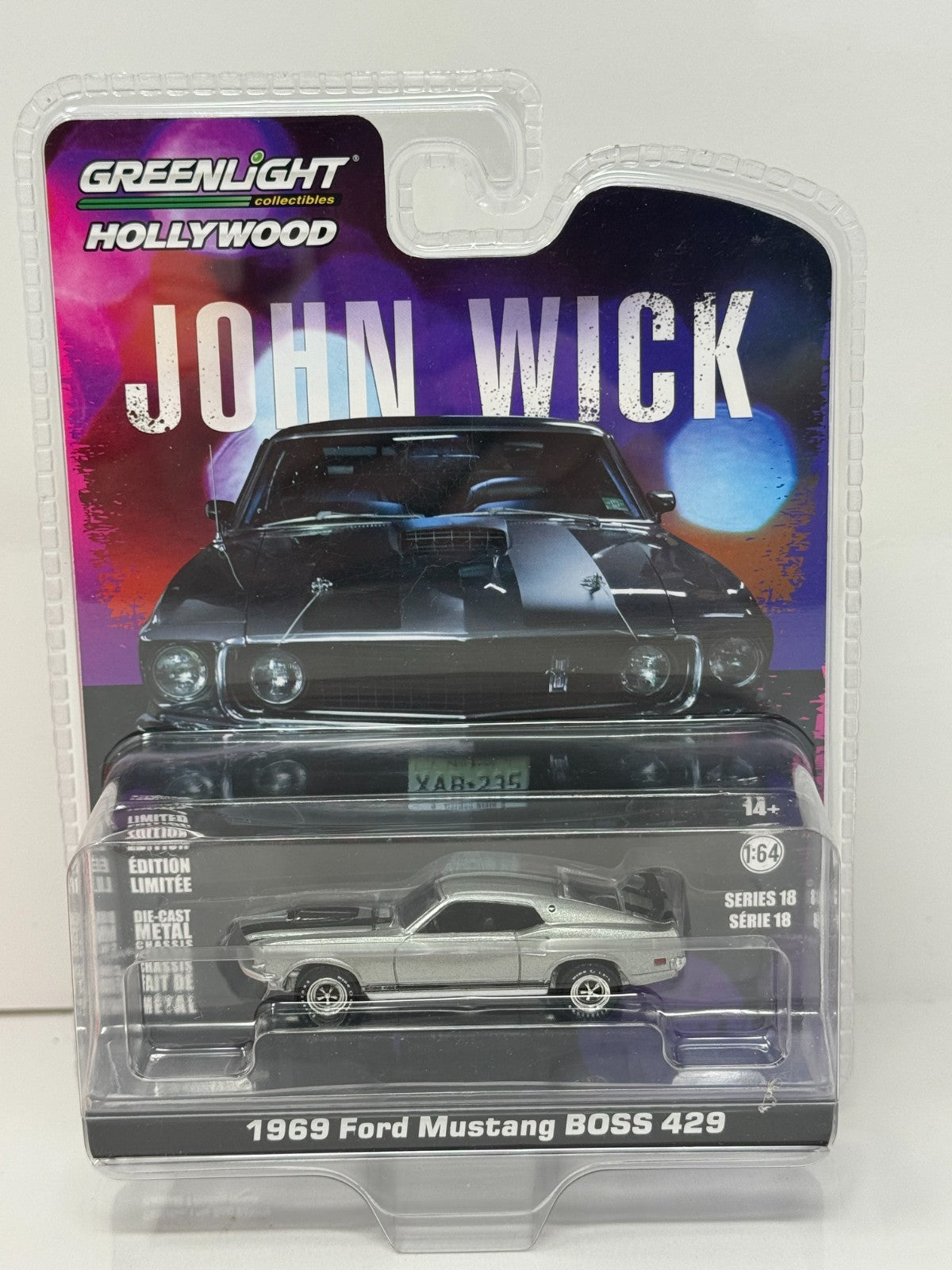 Greenlight Hollywood John Wick 1969 Ford Mustang Boss 429 1:64 Diecast