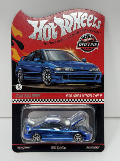 Hot Wheels RLC Red Line Club Car 1995 Honda Integra Type R 1:64 Diecast Blue