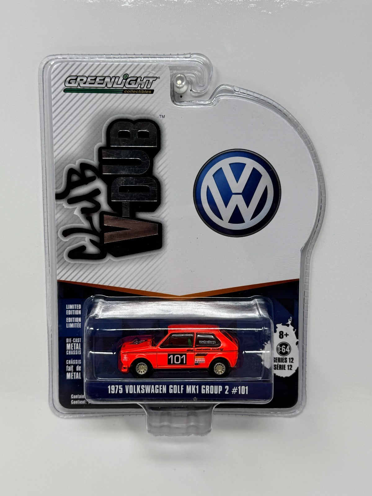 Greenlight Club V-Dub 1975 Volkswagen Golf Mk1 Group 2 #101 1:64 Diecast