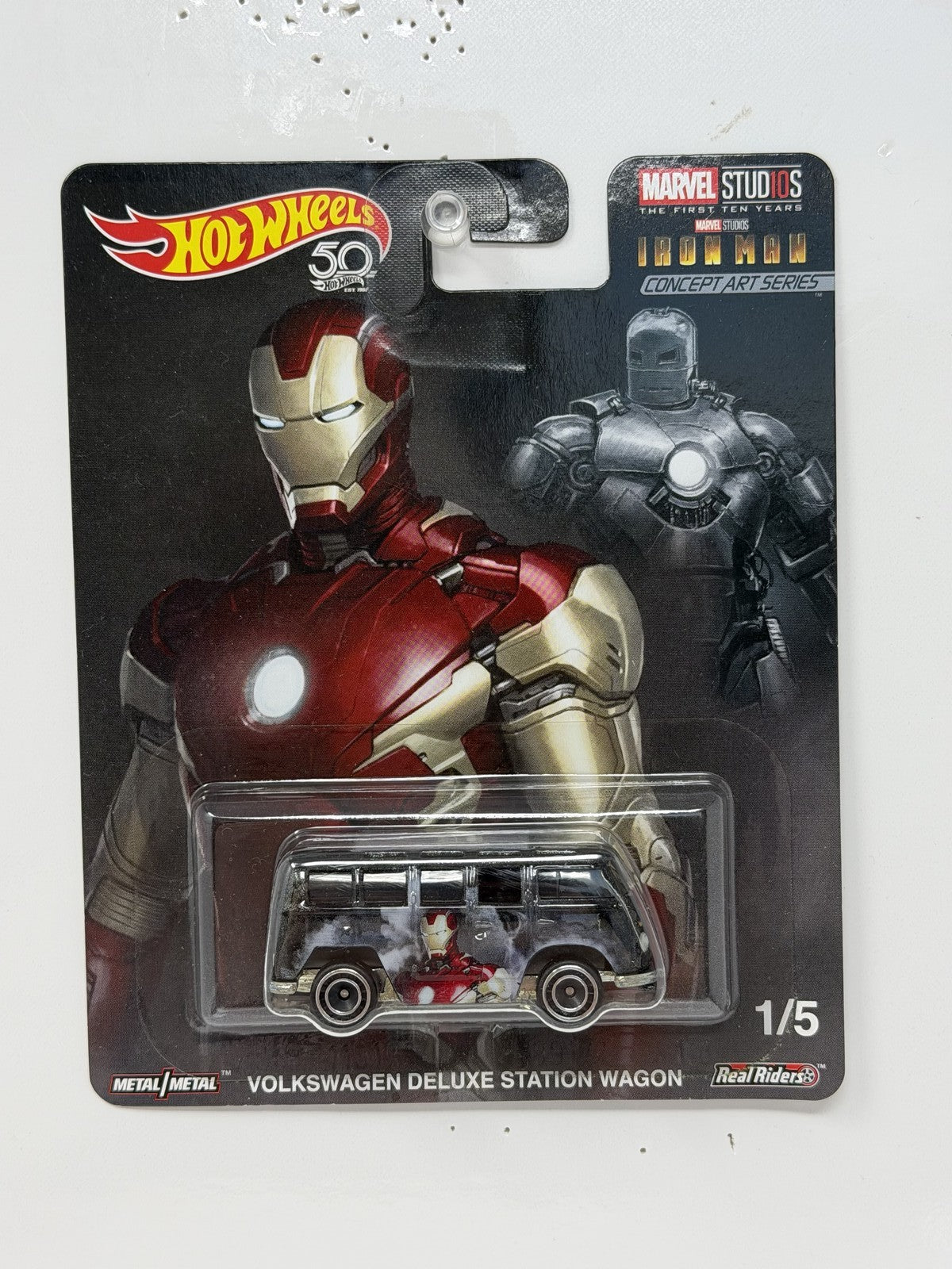 Hot Wheels Marvel Iron Man Volkswagen Deluxe Station Wagon 1:64 Diecast RRs V1