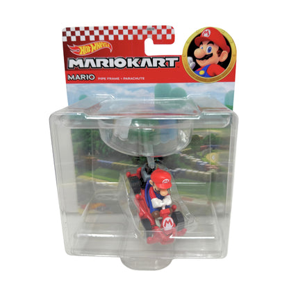 Hot Wheels Mario Kart Mario Pipe Frame + Parachute 1:64 Diecast