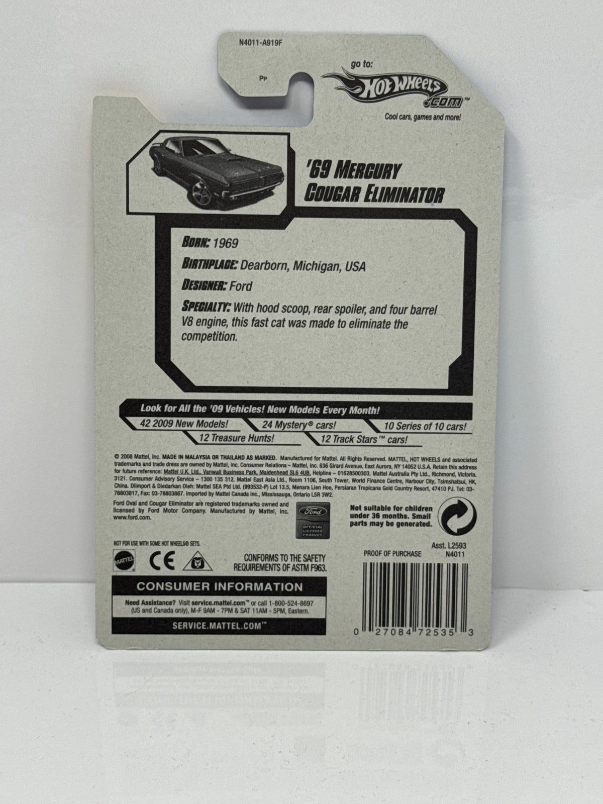 Hot Wheels New Models Mercury Cougar Eliminator 1:64 Diecast Factory Sealed