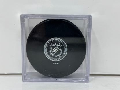 Jonas Gustavsson Toronto Maple Leafs Signed NHL Autograph Puck Silver Auto